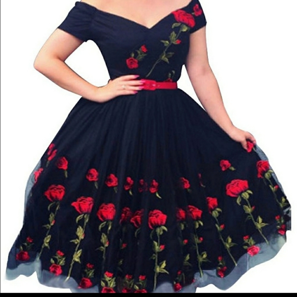 Pin up/ rockabilly flower dress